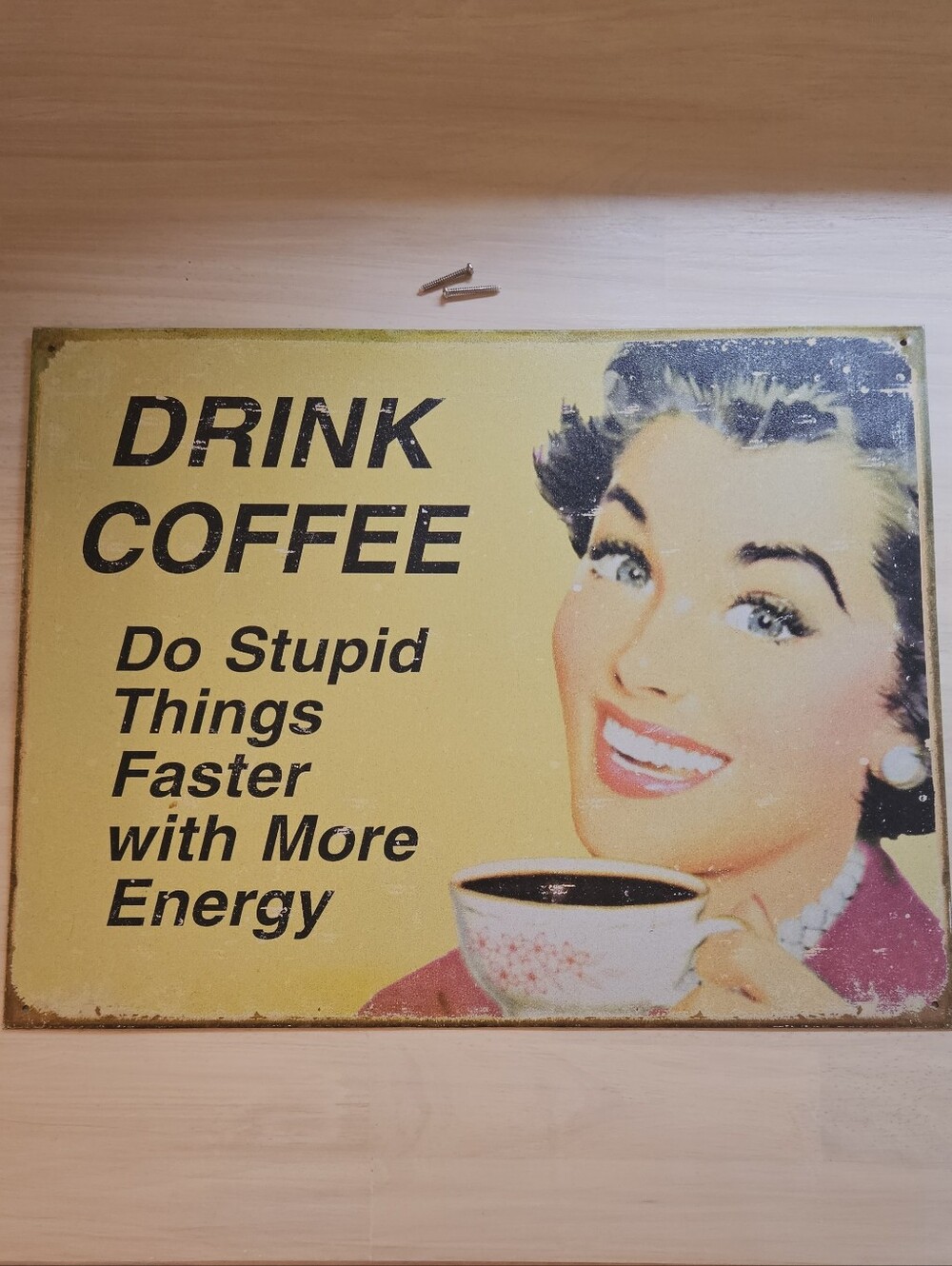 Vintage Inspired 16"x12" metal Coffee Sign
